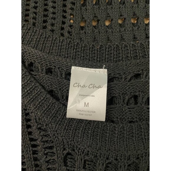 B11 New Women’s Cha Cha Swimsuit Cover Up Slits At The bottom Black size Medium - Picture 7 of 7